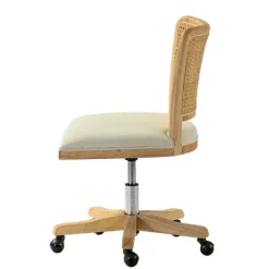 Natural Cane Back Suede Office Chair-Kirkland's Home Cheap