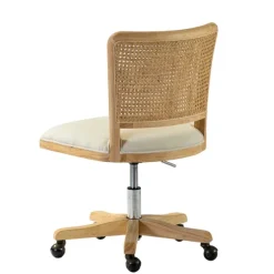 Natural Cane Back Suede Office Chair-Kirkland's Home Cheap