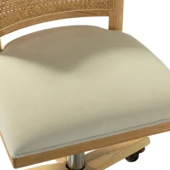 Natural Cane Back Suede Office Chair-Kirkland's Home Cheap