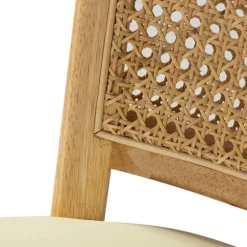 Natural Cane Back Suede Office Chair-Kirkland's Home Cheap