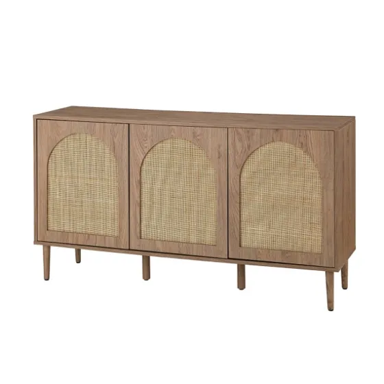 Natural Cane Wood Arched Sideboard Cabinet-Kirkland's Home Shop