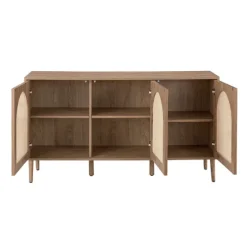 Natural Cane Wood Arched Sideboard Cabinet-Kirkland's Home Shop