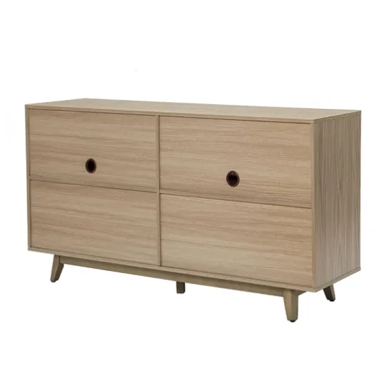 Natural Cane Wood Storage Media Cabinet-Kirkland's Home Cheap