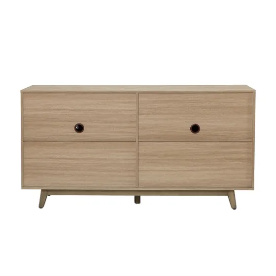 Natural Cane Wood Storage Media Cabinet-Kirkland's Home Cheap