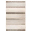 Natural Canva Striped Outdoor Area Rug, 4X7-Kirkland's Home Outlet
