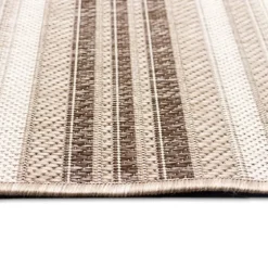 Natural Canva Striped Outdoor Area Rug, 4X7-Kirkland's Home Outlet