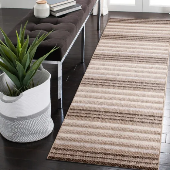 Natural Canva Striped Outdoor Runner-Kirkland's Home Hot