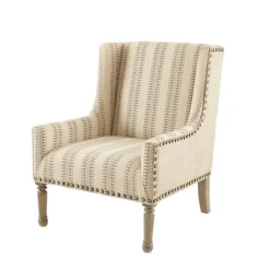 Natural Cara Stripe Accent Chair-Kirkland's Home Cheap