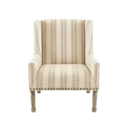 Natural Cara Stripe Accent Chair-Kirkland's Home Cheap