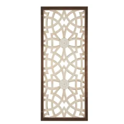 Natural Carved Damask Wooden Wall Plaque-Kirkland's Home Store
