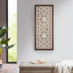 Natural Carved Damask Wooden Wall Plaque-Kirkland's Home Store