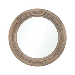 Natural Carved Driftwood Round Wall Mirror-Kirkland's Home Flash Sale
