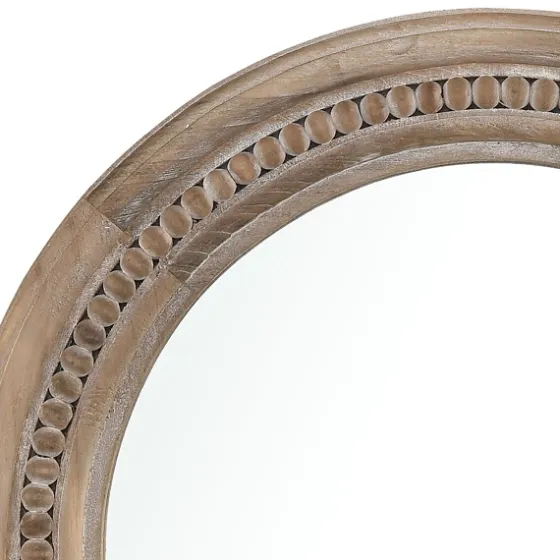 Natural Carved Driftwood Round Wall Mirror-Kirkland's Home Flash Sale