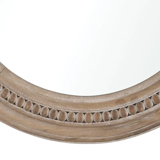 Natural Carved Driftwood Round Wall Mirror-Kirkland's Home Flash Sale