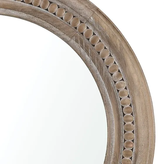 Natural Carved Driftwood Round Wall Mirror-Kirkland's Home Flash Sale