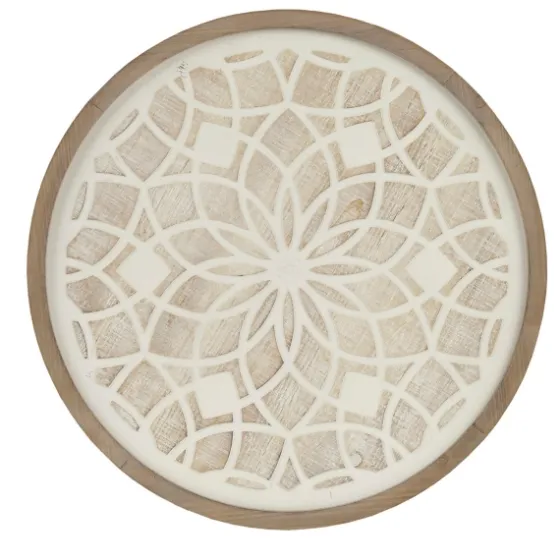 Natural Carved Wood Medallion Round Wall Plaque-Kirkland's Home Flash Sale