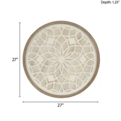 Natural Carved Wood Medallion Round Wall Plaque-Kirkland's Home Flash Sale