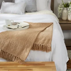 Natural Chenille Fringe Throw-Kirkland's Home Sale