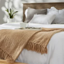 Natural Chenille Fringe Throw-Kirkland's Home Sale