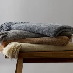 Natural Chenille Fringe Throw-Kirkland's Home Sale