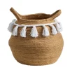 Natural Cotton Woven Tassel Basket-Kirkland's Home Cheap