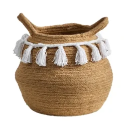 Natural Cotton Woven Tassel Basket-Kirkland's Home Cheap