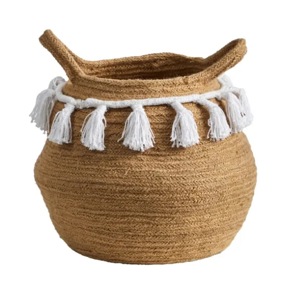Natural Cotton Woven Tassel Basket-Kirkland's Home Cheap