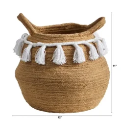 Natural Cotton Woven Tassel Basket-Kirkland's Home Cheap