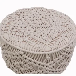 Natural Crochet Stool-Kirkland's Home Shop