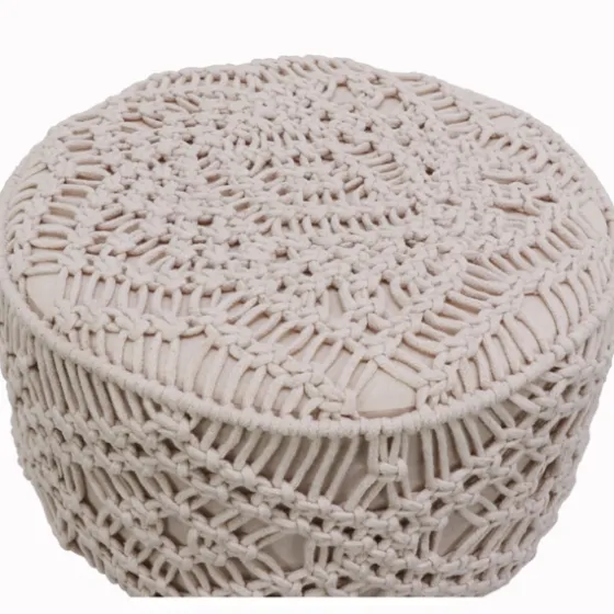Natural Crochet Stool-Kirkland's Home Shop