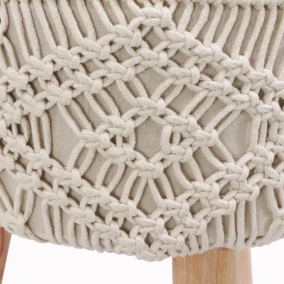 Natural Crochet Stool-Kirkland's Home Shop