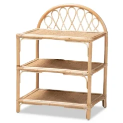 Natural Curled Rattan 3-Tiered Bookcase-Kirkland's Home New