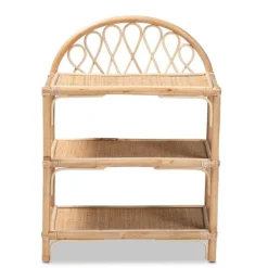 Natural Curled Rattan 3-Tiered Bookcase-Kirkland's Home New