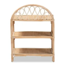 Natural Curled Rattan 3-Tiered Bookcase-Kirkland's Home New