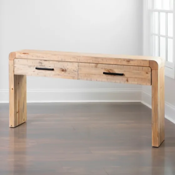 Natural Curved Edge Console Table-Kirkland's Home Sale