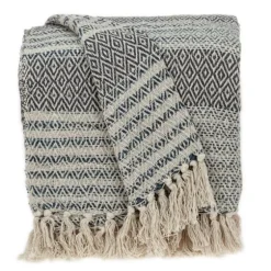 Natural Diamond Wool Handloomed Tassel Throw-Kirkland's Home Store