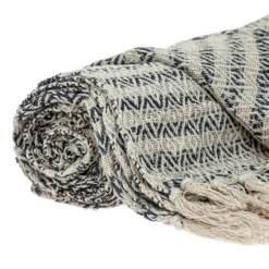 Natural Diamond Wool Handloomed Tassel Throw-Kirkland's Home Store