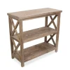 Natural Double X Wood Bookshelf-Kirkland's Home Online