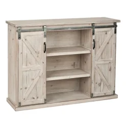 Natural Farmhouse Sliding Door Cabinet-Kirkland's Home Cheap