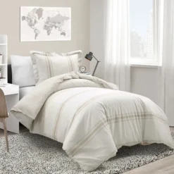 Natural Farmhouse Stripe 2-Pc. Twin Xl Duvet Set-Kirkland's Home Fashion