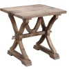 Natural Farmhouse Trestle Base Accent Table-Kirkland's Home Online