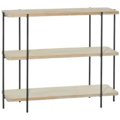 Natural Fir Open 3-Tier Console Table-Kirkland's Home Store