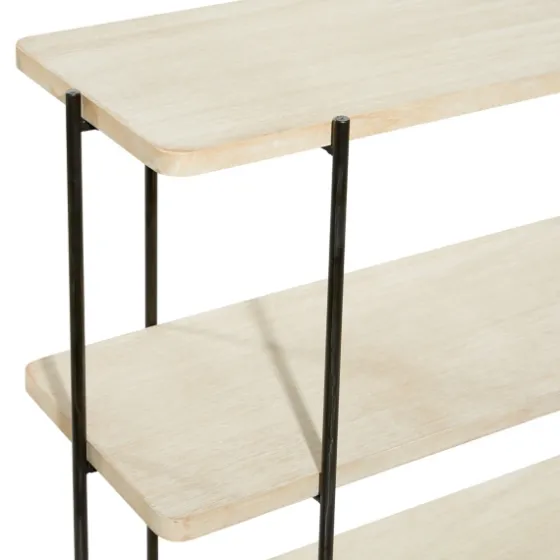 Natural Fir Open 3-Tier Console Table-Kirkland's Home Store