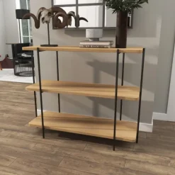 Natural Fir Open 3-Tier Console Table-Kirkland's Home Store