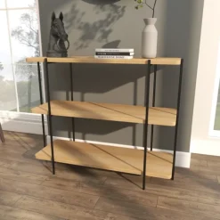 Natural Fir Open 3-Tier Console Table-Kirkland's Home Store