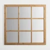 Natural Fir Wood Window Pane Mirror-Kirkland's Home Discount