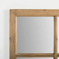 Natural Fir Wood Window Pane Mirror-Kirkland's Home Discount