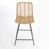 Natural Fishbone Rattan Counter Stool-Kirkland's Home Clearance
