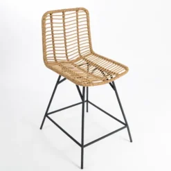 Natural Fishbone Rattan Counter Stool-Kirkland's Home Clearance