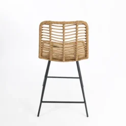 Natural Fishbone Rattan Counter Stool-Kirkland's Home Clearance